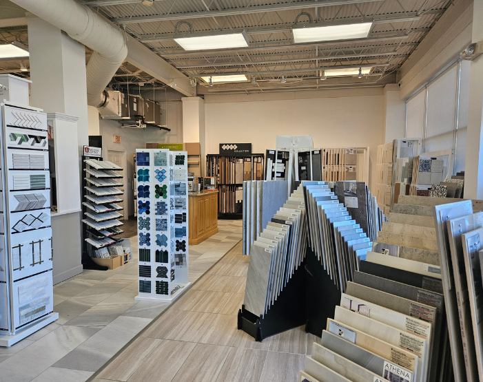 Tile flooring and wall tile display